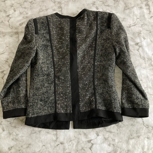 Black white with silver tweed blazer - Picture 2 of 7